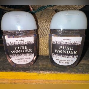 Bath & Body Works Pure Wonder PocketBac Anti-Bacterial Hand Gel - New
